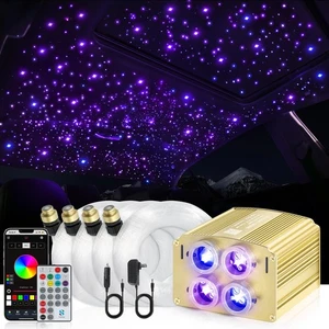4 Colors 32W Twinkle Car Starlight Headliner Kit 1000pcs*0.03in*13.1ft with A... - Picture 1 of 8