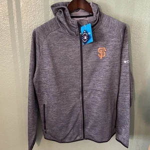 NWT Men's L Columbia Golf MLB San Francisco Giants Full Zip Hoodie Gray OmniWick - Picture 1 of 6