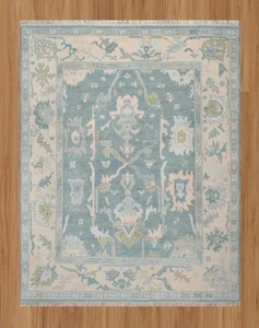 Hand Knotted Oushak Rug Multicolor For Bed And Living Room 9x12 10x14 ft Carpet - Picture 1 of 10