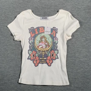 Daydreamer Free People Waage Shirt Damen Large weiß Sternzeichen Grafik T-Shirt USA - Bild 1 von 9