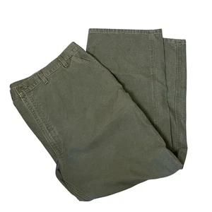 Carhartt LOOSE STRAIGHT WASHED DUCK DUNGAREE In Moss Green Men's Size 50 x 30 - Picture 1 of 12