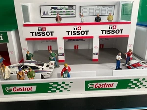 Escala 1:32 TISSOT ELF 3x Car Pit Garage Slotcar Building Scalextric Carrera SCX - Imagen 1 de 15