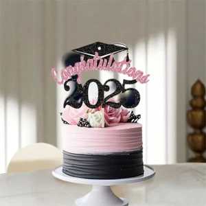 5pcs Funny 2025 Graduation Cake Topper Set Party Cake Decorations - Picture 1 of 12