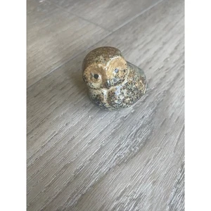 Vintage Miniature OWL Japan Figurine Stoneware Pottery Brown 1.5” - Picture 1 of 6