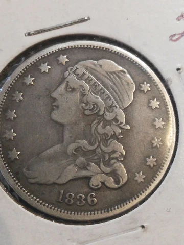 1836 Capped Bust Quarter  Au /Ms ++ M-155 Cover