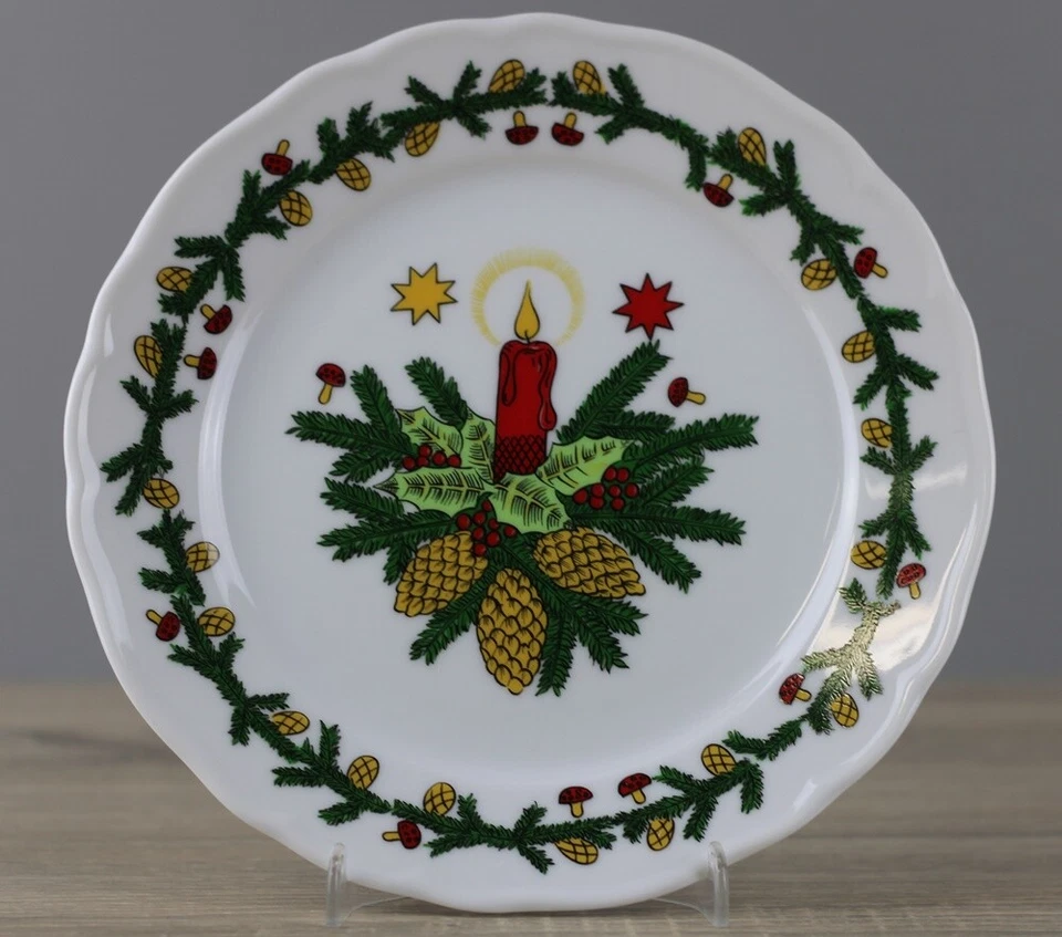 Tirschenreuth Weihnachten Kuchenteller Teller Frühstücksteller Ø ca. 19,5 cm TOP - Bild 1 von 1