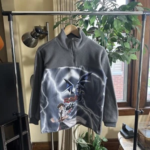 RARE 1996 Vintage Yugioh Youth Boys Jacket Fleece Pullover Sweatshirt 14-16Anime - Picture 1 of 4