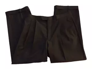 Van Heusen Herren Freizeit schwarz Plissee vorne Hose Größe 34x30 Polyester/Viskose - Bild 1 von 10