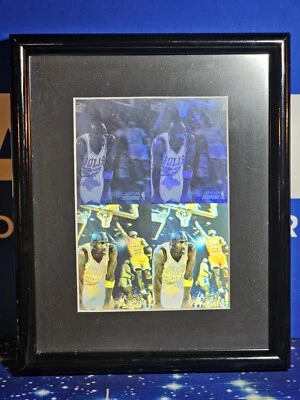 🔥🔥UNIQUE! Framed Michael Jordan Upper Deck 3D Hologram Authentic Uncut Sheet🏀 - Image 1 of 4