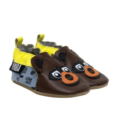 ZAPATOS DE BEBÉ ROBEEZ SUELA SUAVE NBA UTAH JAZZ MASCOTA TALLA 12-18 MESES NUEVOS CON CAJA Foto 1 de 4