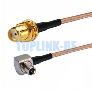 SMA Female Jack to TS9 Male Plug Right Angle Connector RF Pigtail Cable RG316 - Picture 1 of 4