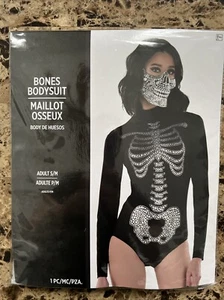 Halloween Adult Costume Bones Bodysuit Skeleton Size S/M - Picture 1 of 3