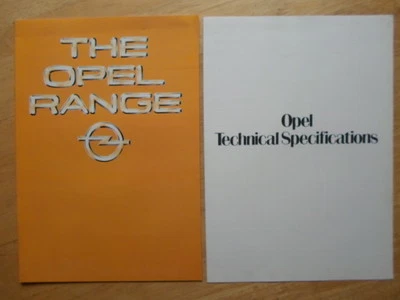 OPEL RANGE 1980-81 UK Mkt Sales Brochure + Specs - Monza Senator Commodore Manta - Image 1 of 4