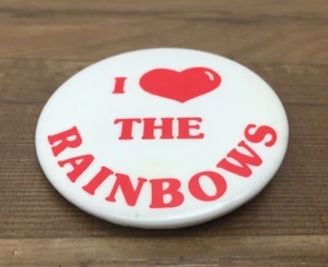 Vintage I Love The Rainbows Button Badge Pin - Picture 1 of 4