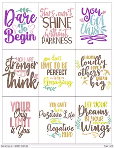 CITAS INSPIRADORAS MOTIVACIONALES MÁQUINA DE BORDAR DISEÑOS PES HUS JEF USB - Imagen 1 de 24