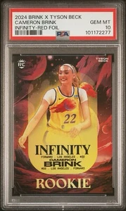 2024 Cameron Brink X Tyson Beck Infinity RED FOIL /22 PSA 10 GEM MINT POP 1 RC - Bild 1 von 2