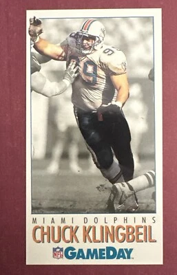 1992 GameDay #15 Chuck Klingbeil Miami Dolphins - Image 1 of 2