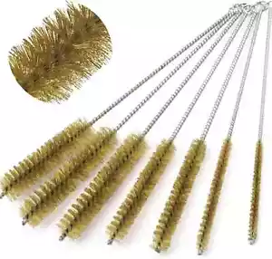 7-teiliges Messingdrahtrohrbürsten-Set Messingdraht Flaschenbürsten, 11 Zoll langer Griff Draht - Bild 1 von 3