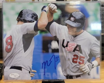Mike Trout Signed Autograph 8x10 Photo Team 🇺🇸 Auto Signed JSA COA Angels Auto - Image 1 of 4