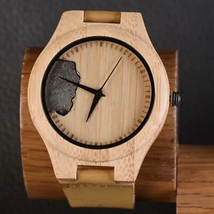 New Montre en Bois Space Rocks Muonionalusta  Météorite Collectors - Picture 1 of 9