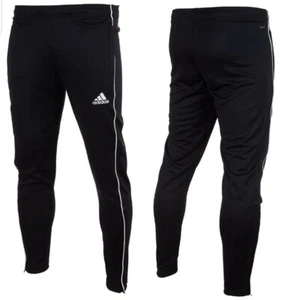 Adidas Core 18 Black Junior Boys Trouser Bottoms Sports Training Track Pants - Picture 1 of 8