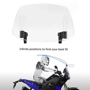 Motorcycle Motorbike Clip On Windshield Wind Screen Deflector Extension Spoiler - Picture 1 of 9