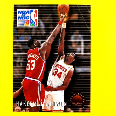 Hakeem Olajuwon 1993-94 Skybox NBA on NBC Card #6 NBA Houston Rockets - Image 1 of 2
