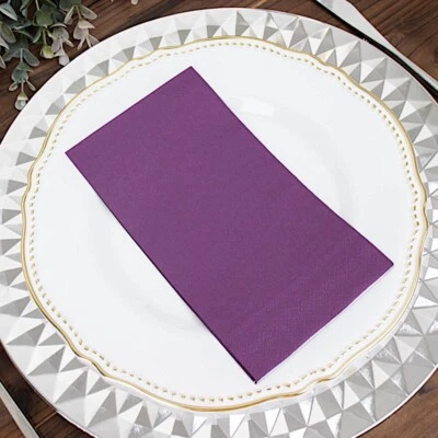 PURPLE 50 Soft 2 Ply Dinner Cocktail Paper NAPKINS Party Events Home Decorations - Image 1 of 4
