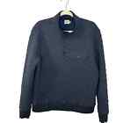 Faherty Epic Quilted Fleece Pullover 1/4 Snap Soft Cotton Casual Large Blue