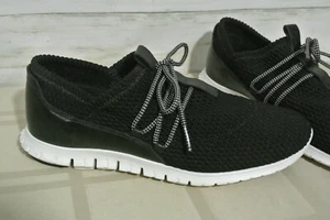 EXC! Cole Haan Zerogrand Sz. 8 B Black White Sneaker Perforated Summer Shoes - Picture 1 of 12