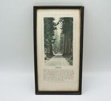 Buzza Craftacres 1917 Trees Joyce Kilmer Poem Framed Print