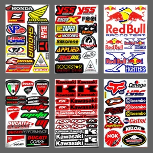 Vintage YSS Stickers Sheet Motorcycle Motorcoss ATV Racing Bike Decals 6Pcs - Imagen 1 de 12