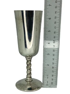 1 Pc Vintage EPB Made In Spain Silverplate Grapevine 5 1/2” Goblets, 4oz. Glass - Picture 1 of 14