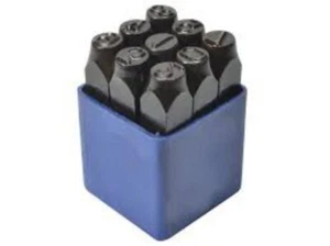 1/4-9 Piezas Acero Letrero de Mano Punzones Figura Número Estampillas Set 6 MM - Imagen 1 de 3