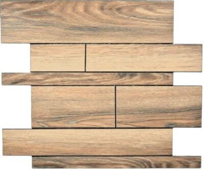 Mosaik Holzoptik Wandpaneel braun selbstklebend Küche Fliesenspiegel WB200-51WBL - Bild 1 von 4