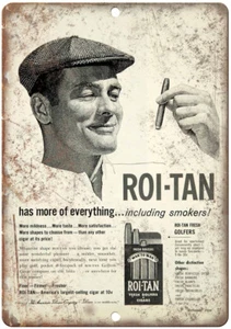 Roi-Tan Golfers Vintage Zigarrenwerbung 12" x 9" Reproduktion Blechschild X120 - Bild 1 von 1
