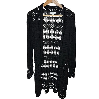 Cárdigan largo Joseph Talla A M grueso ganchillo encaje abierto caprichoso hada grunge Foto 1 de 4