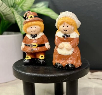 Velas Peregrino Niño y Niña Pequeño Papel de Acción de Gracias Freelance ENVÍO GRATUITO Foto 1 de 4