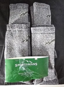 Calze nuove NOB Sportsman lana uomo 9-12 outdoor escursionismo trail cuscino completo calde - Foto 1 di 9