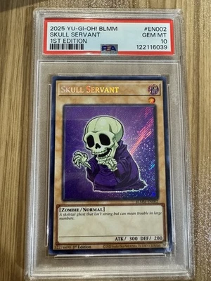 Yu-Gi-Oh! Skull Servant 1st ED Secret Rare BLMM-EN002 Gem Mint PSA 10 English - Image 1 of 2