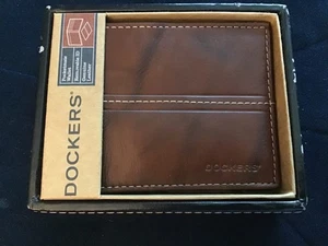 New Dockers Wallet Genuine Leather Removeable ID Insert - Picture 1 of 2