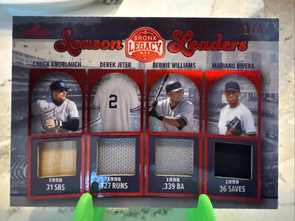 Leaf Bronx Legacy 2025 - Season Leaders Jeter/Rivera/Williams/Knoblauch 1/5  Foto 1 de 4