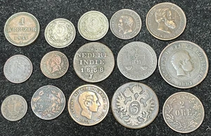 Assorted Early pre 1900s 15 World Foreign Coins lot High Value - Bild 1 von 10