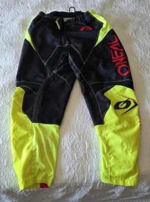 Pantalones de motocross Great rojo negro amarillo O'Neal adulto joven talla 28 Element Dirt Foto 1 de 4