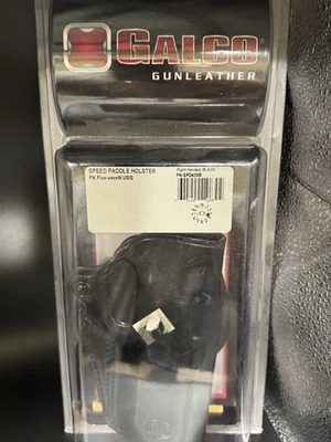 Galco Speed Paddle Holster For FN Five-SeveN, Right Hand, Black, FN-SPD458B NOS - Image 1 of 4