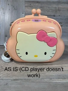 Hello Kitty Sanrio AM FM Radio CD Player Boombox 2003 Purse - AS IS, READ - Picture 1 of 8