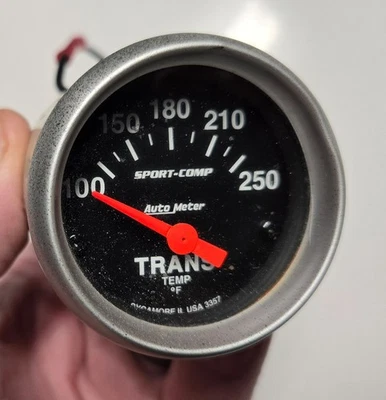 Auto Meter 2 1/16" Transmission Temp Gauge #3357 Drag Racing Racecars - Image 1 of 4