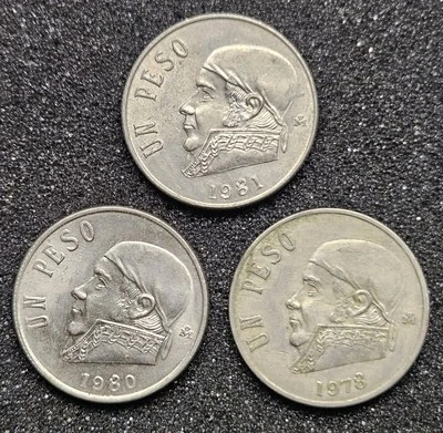 3 - Abierto 8 Pesos 1978,80 Y 81 - José María Morelos.  Error/variedad como nuevo. Foto 1 de 4