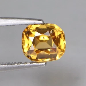 1.27 Ct Custom Cushion Cut Grand look Sparkles Gem Unheated Yellow Zircon - Picture 1 of 6