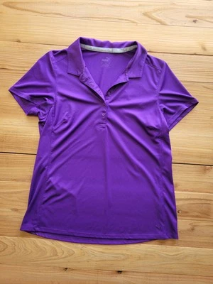 Camisa polo de golf Puma para mujer manga corta talla mediana púrpura transpirable Foto 1 de 4